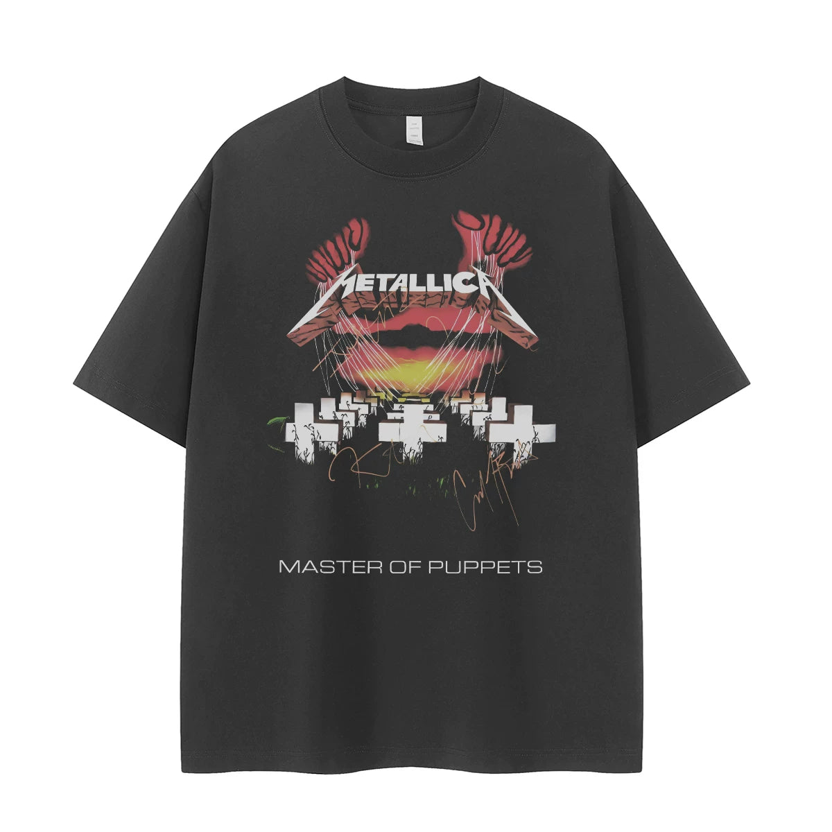 Metallica metal band retro American street niche hip-hop design vtg rock short sleeved T-shirt