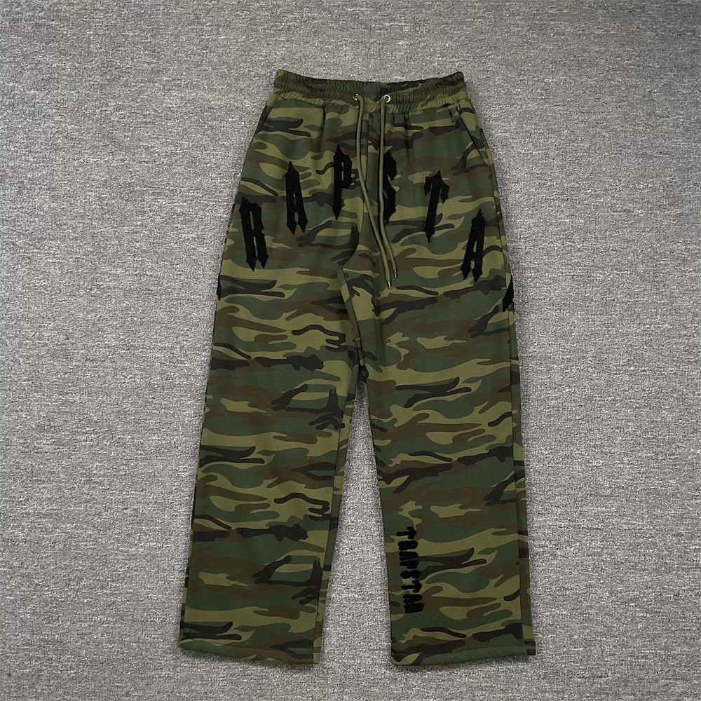 TRAPSTAR Towel Embroidered Straight-Tee Casual Pants