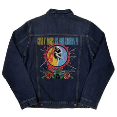 春秋款欧美复古Guns N’ Roses枪花乐队街头摇滚机车牛仔外套男 (3)