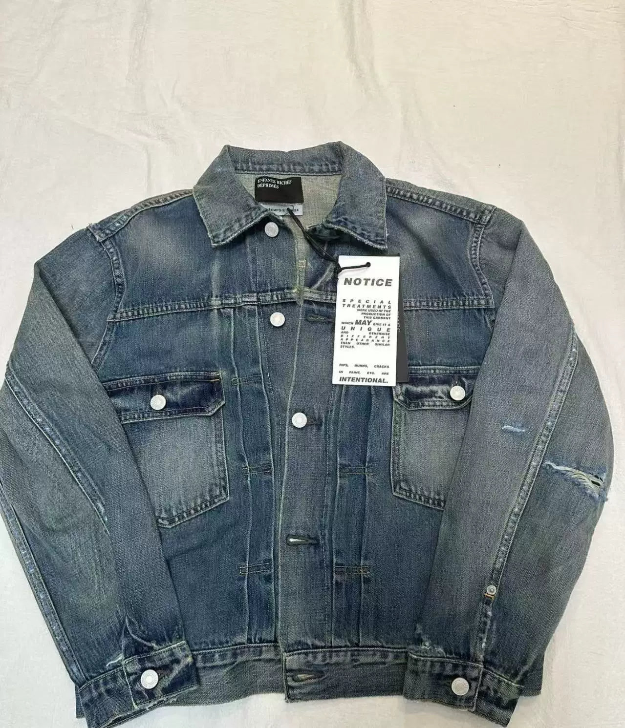 ERD washed spoiled denim jacket