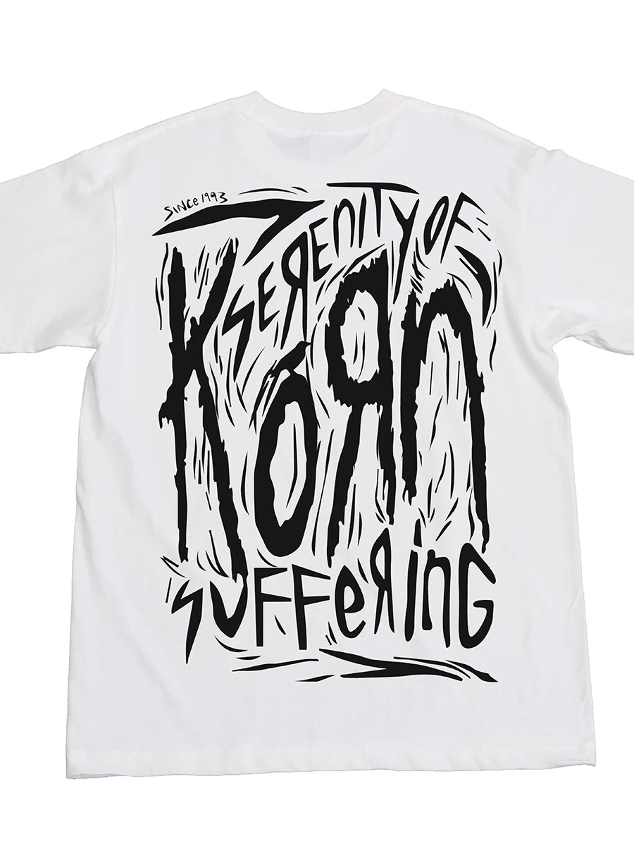 KORN Rock Band Metallica Queen Nirvana Gunslinger ACDC Black and White Loose Cotton Short sleeved T-shirt