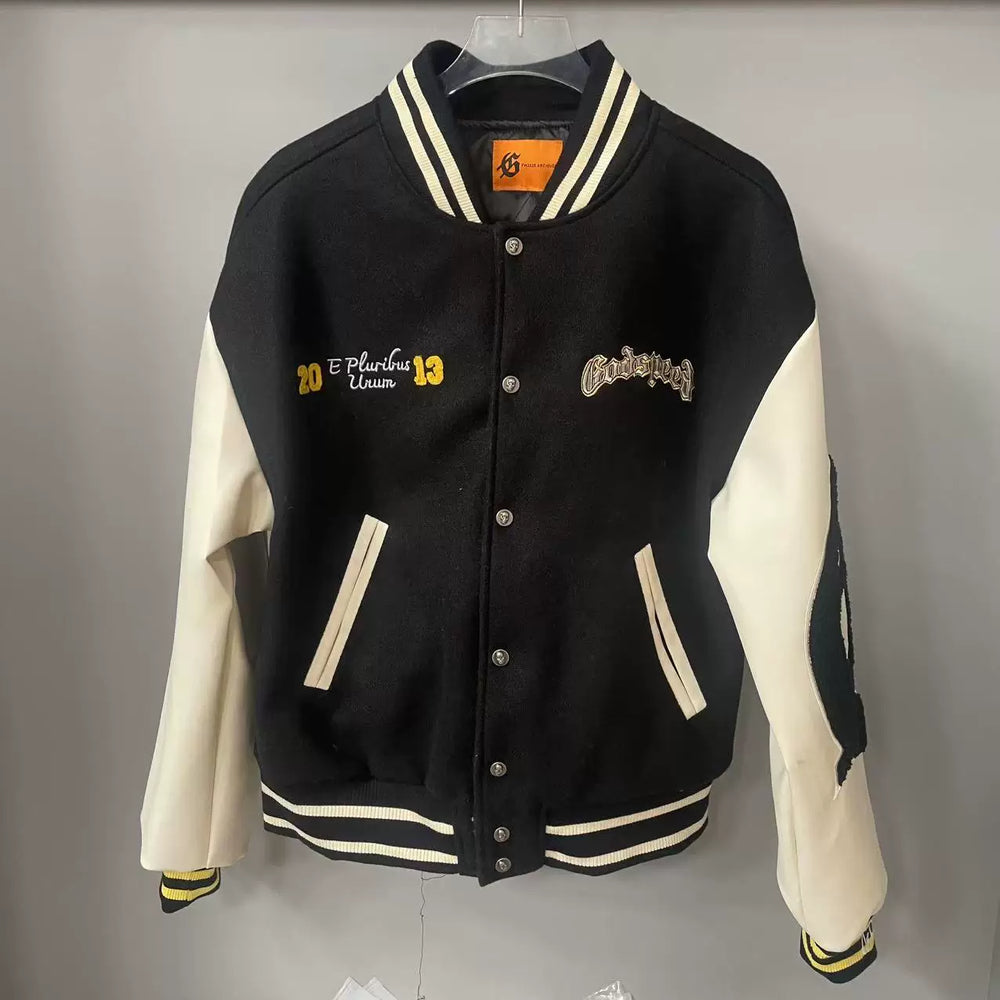 Thug club Rivet Metal LOGO Short Bomber Jacket