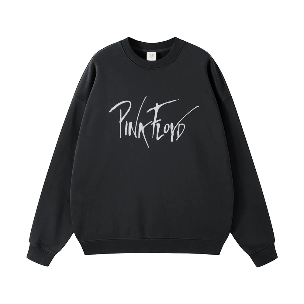 Pink Floyd摇滚乐队美式街头枪花涅槃男女黑灰白纯棉连帽圆领卫衣 (4)
