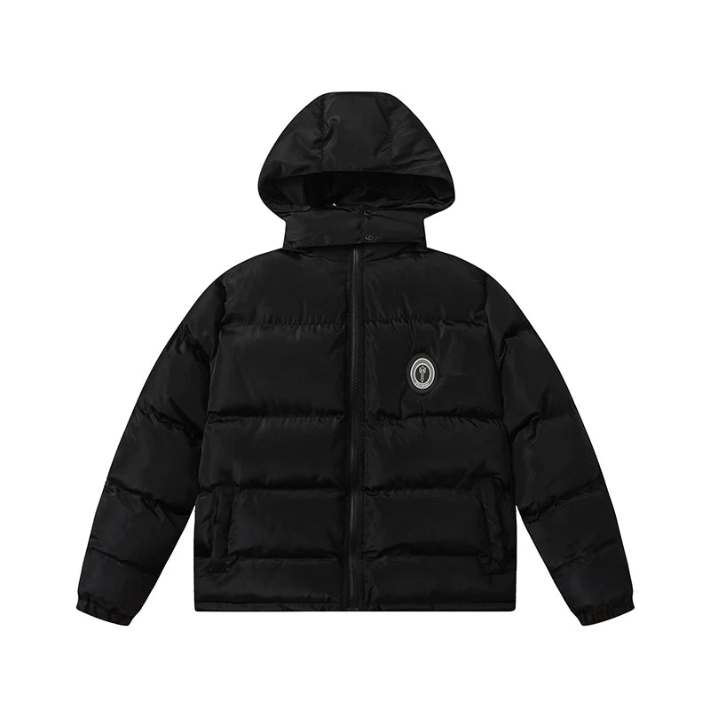 Trapstar embroidery letter LOGO hooded cotton-padded jacket