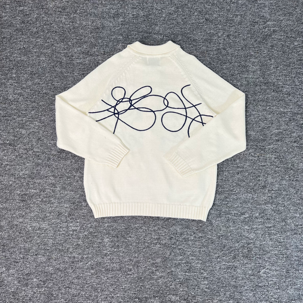 Arte Cardigan Flower round knit embroidered zipper jacket