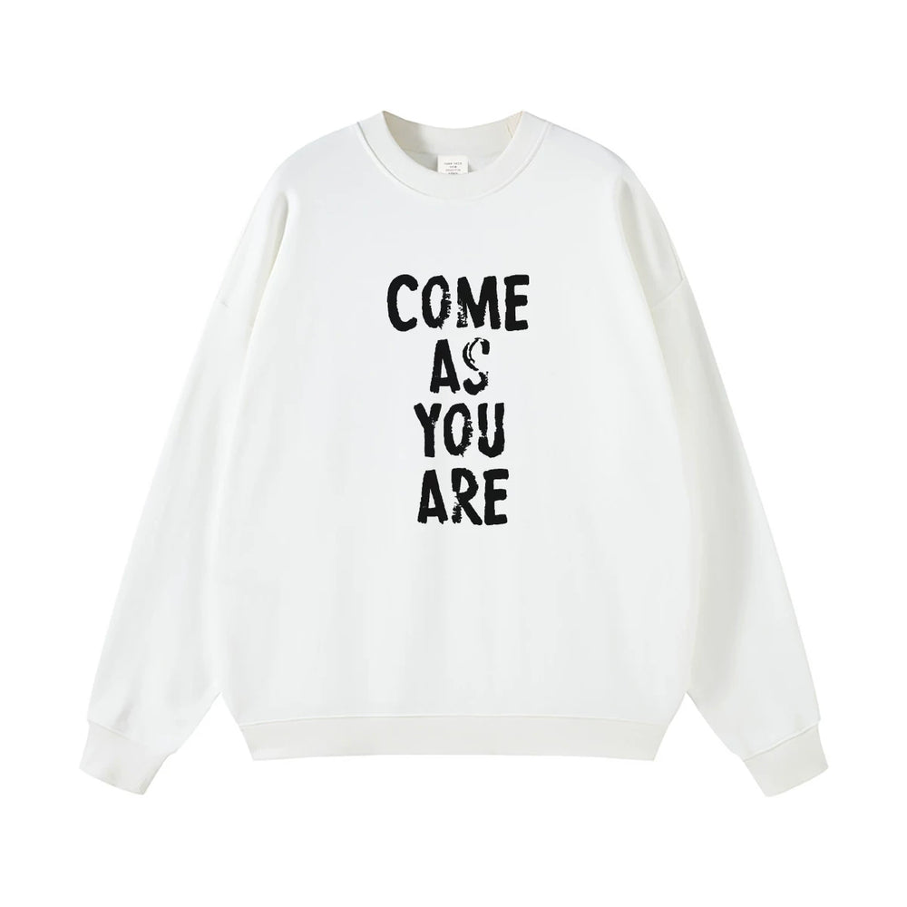NIRVANA Nirvana Rock Band American Street Gun Flower Nirvana Black Gray White Pure Cotton Hooded Round Neck Sweatshirt (4)