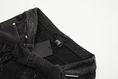 Revenge Smoke Embroidered Thorn Denim Pants