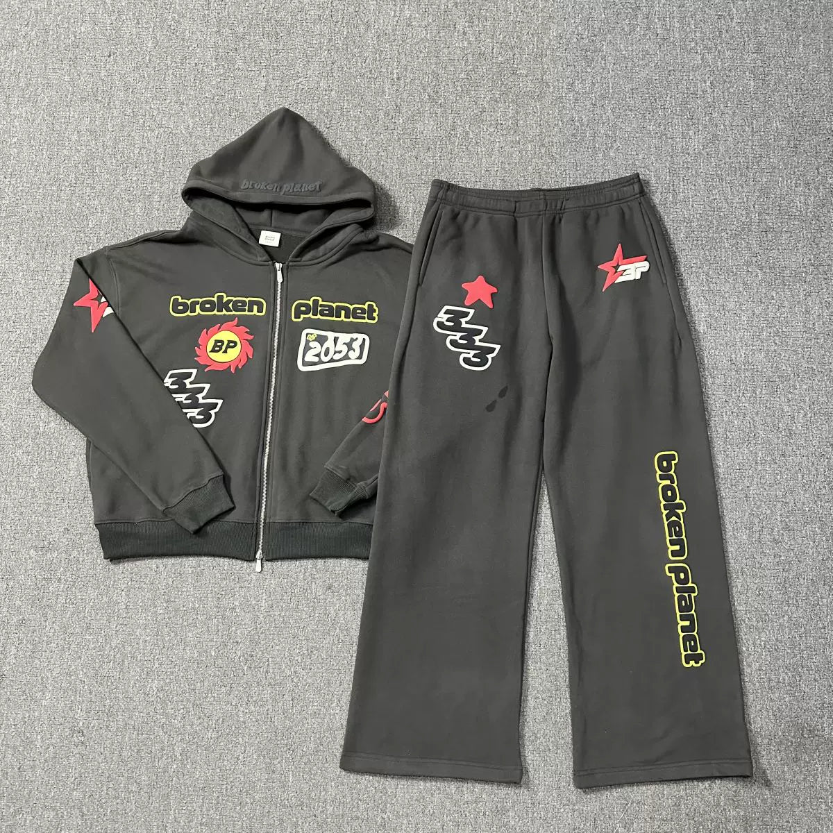Broken Planet zip sweater suit