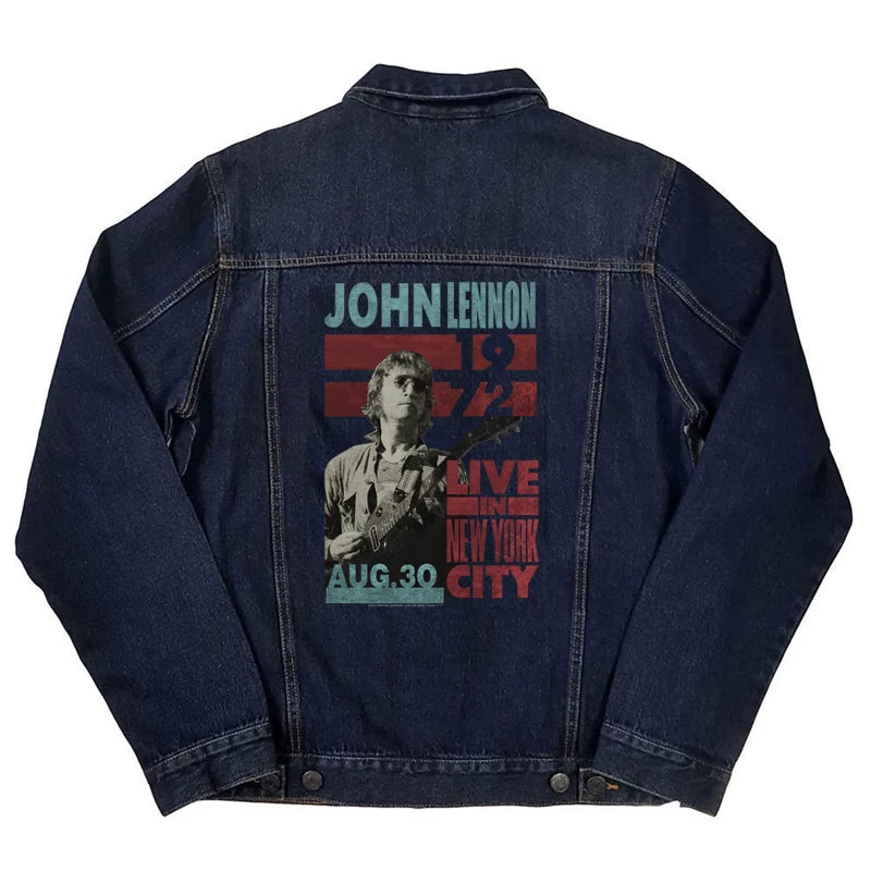 牛仔外套男春秋款欧美复古披头士The Beatles朋克机车牛仔衫夹克 (3)