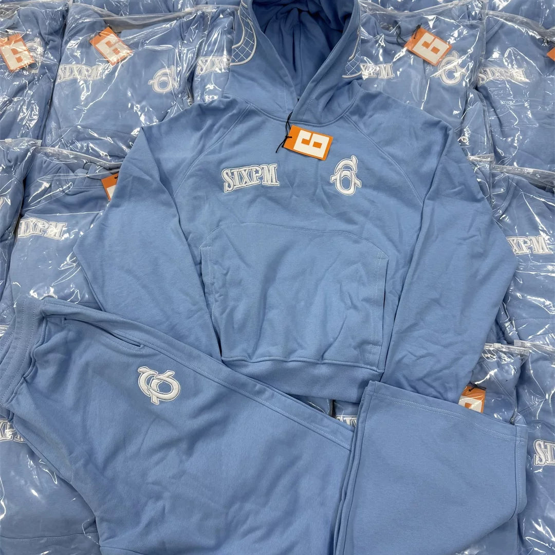 6pm Embroidered Alphabet Hoodie Set