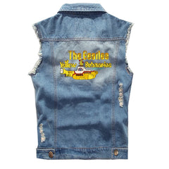 The Beatles, Lennon, retro rock, sleeveless denim vest, vest, vest, denim shirt (2)