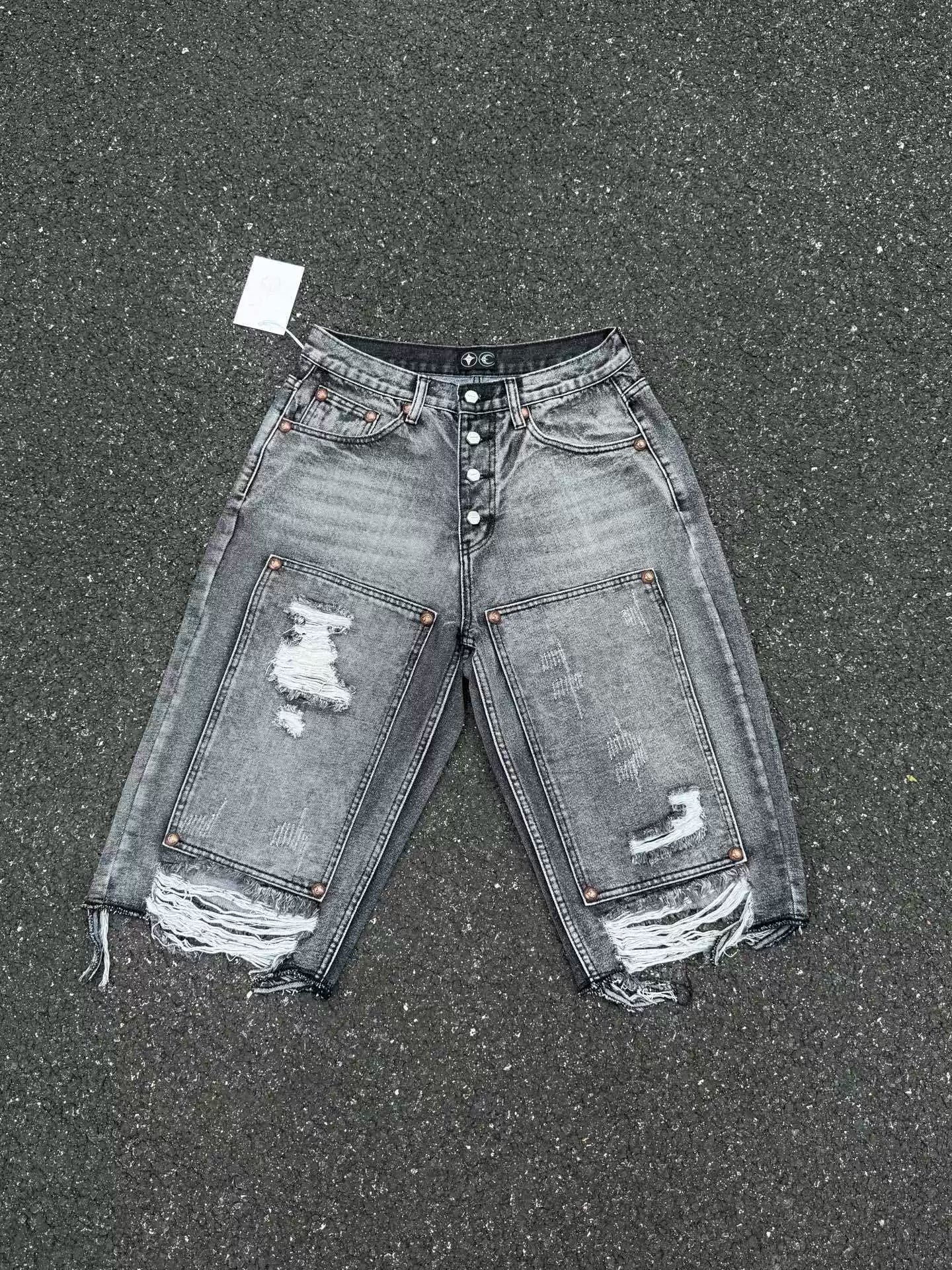 Thug Club ripped mid-thigh loose jeans