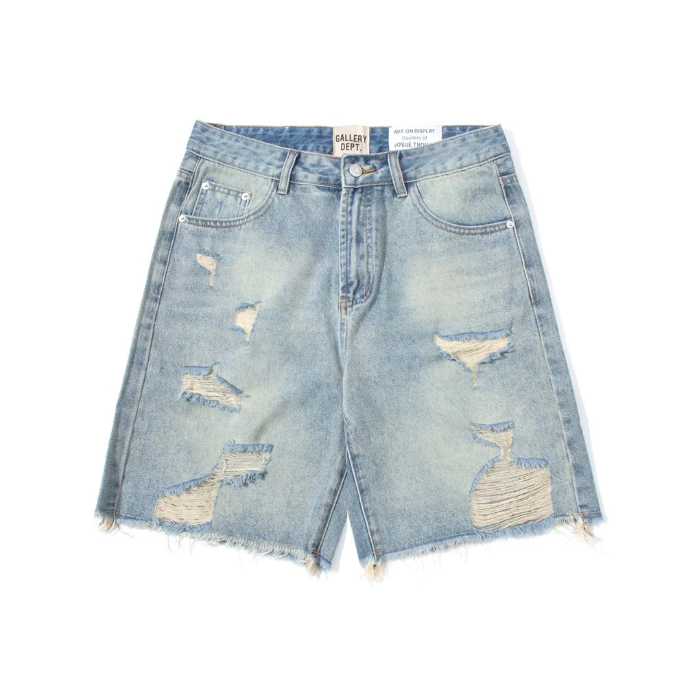 Gallery Dept Hole Denim Shorts