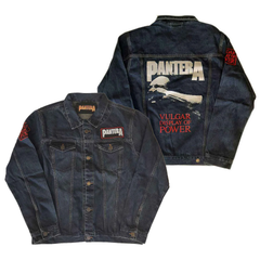 Gunslinger ACDC band Nirvana rock deep blue lapel denim jacket European and American street motorcycle denim jacket (2)