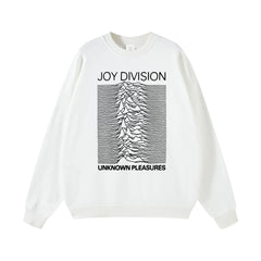 Joy Division Rock Band Happy Split American Street Men's and Women's Black Grey Pure Cotton Hooded Round Neck Hoodie (1)