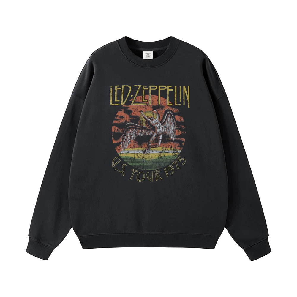 Led Zeppelin齐伯林飞艇摇滚乐队pink floyd涅槃男女连帽圆领卫衣 (1)