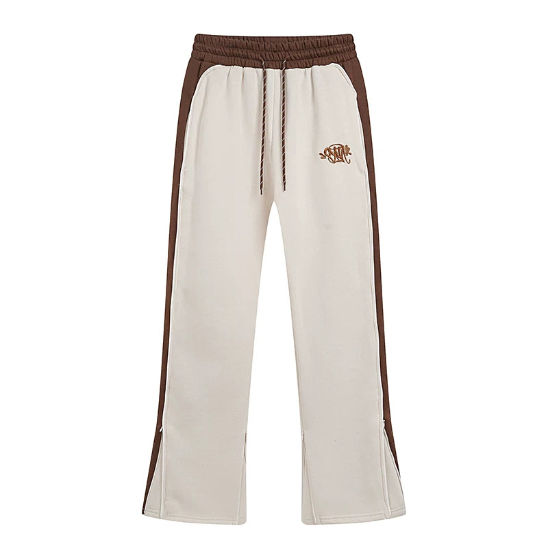 Syna letter embroidery color block casual set