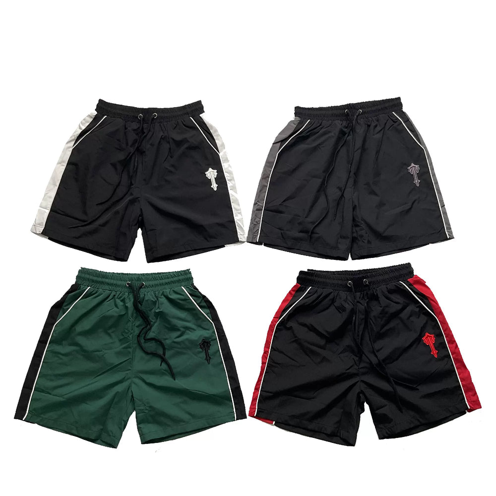 Trapstar Embroidered Casual Striped Shorts