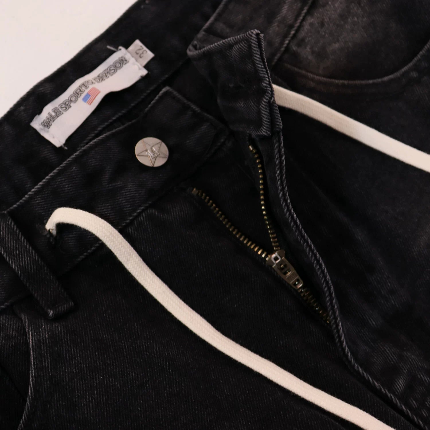 Vale Forever Skittle Beaded Washed Buffalo Denim Shorts