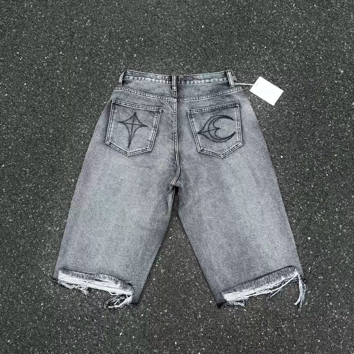 Thug Club ripped mid-thigh loose jeans