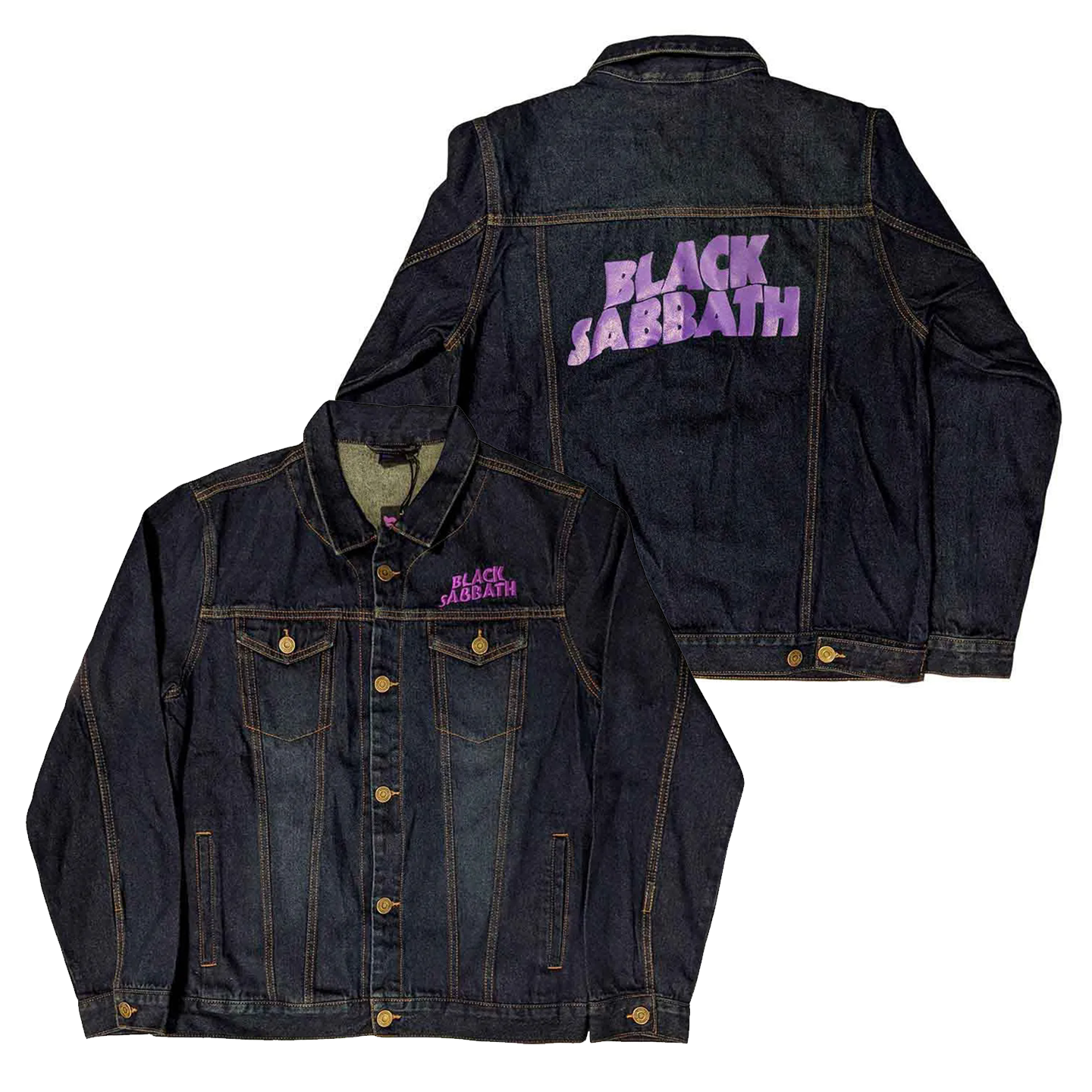 Gunslinger ACDC band Nirvana rock deep blue lapel denim jacket European and American street motorcycle denim jacket (2)