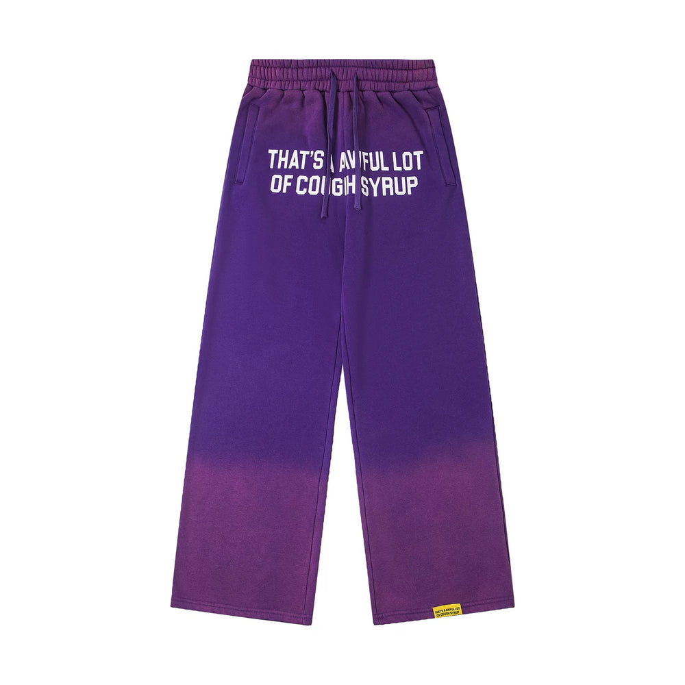 That's A AWFUL LOT OF COUGH SYRUP letter print casual set