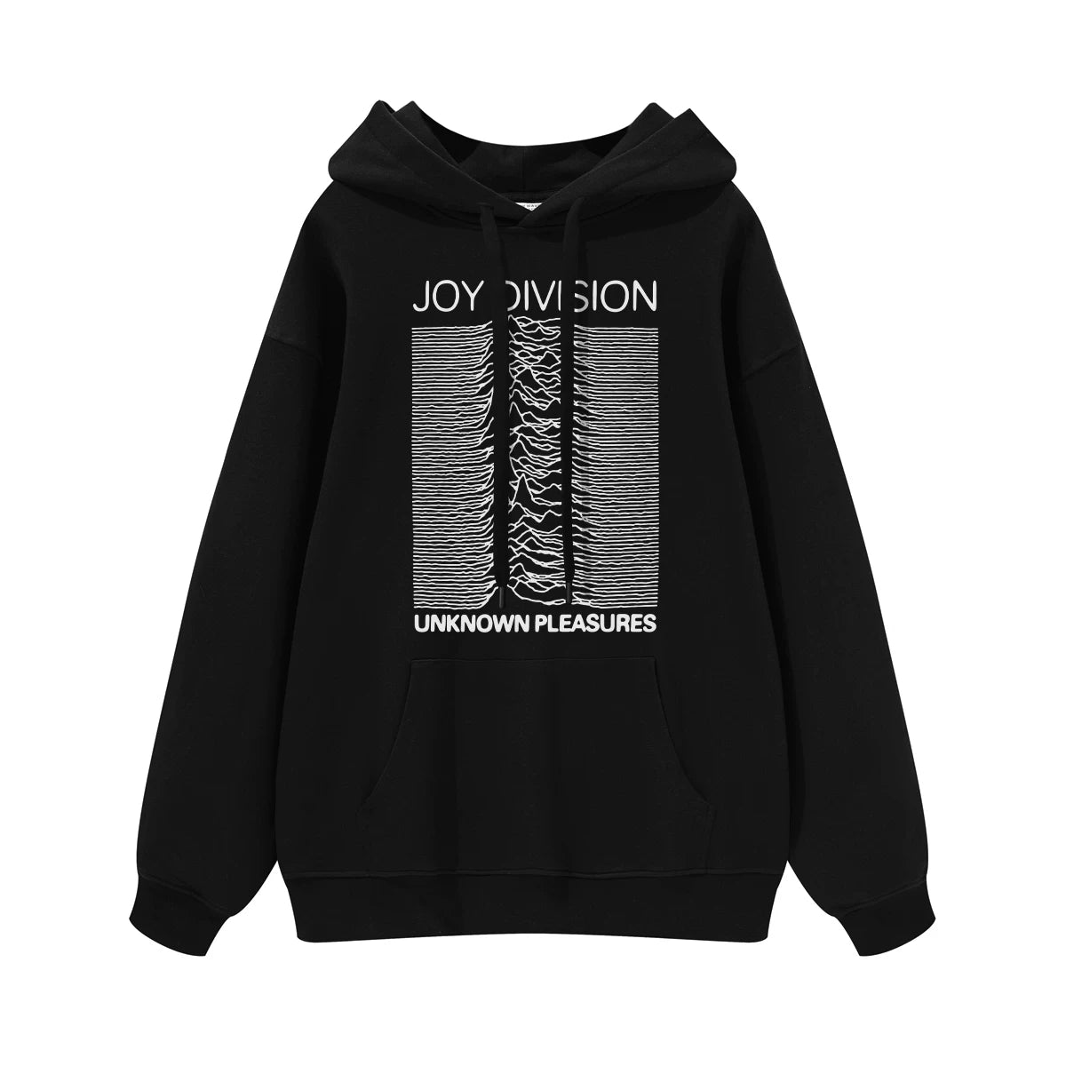 Joy Division Rock Band Happy Split American Street Men's and Women's Black Grey Pure Cotton Hooded Round Neck Hoodie (1)