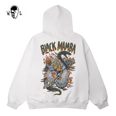 Warren Lotas Black Mamba Snake Hoodie - White