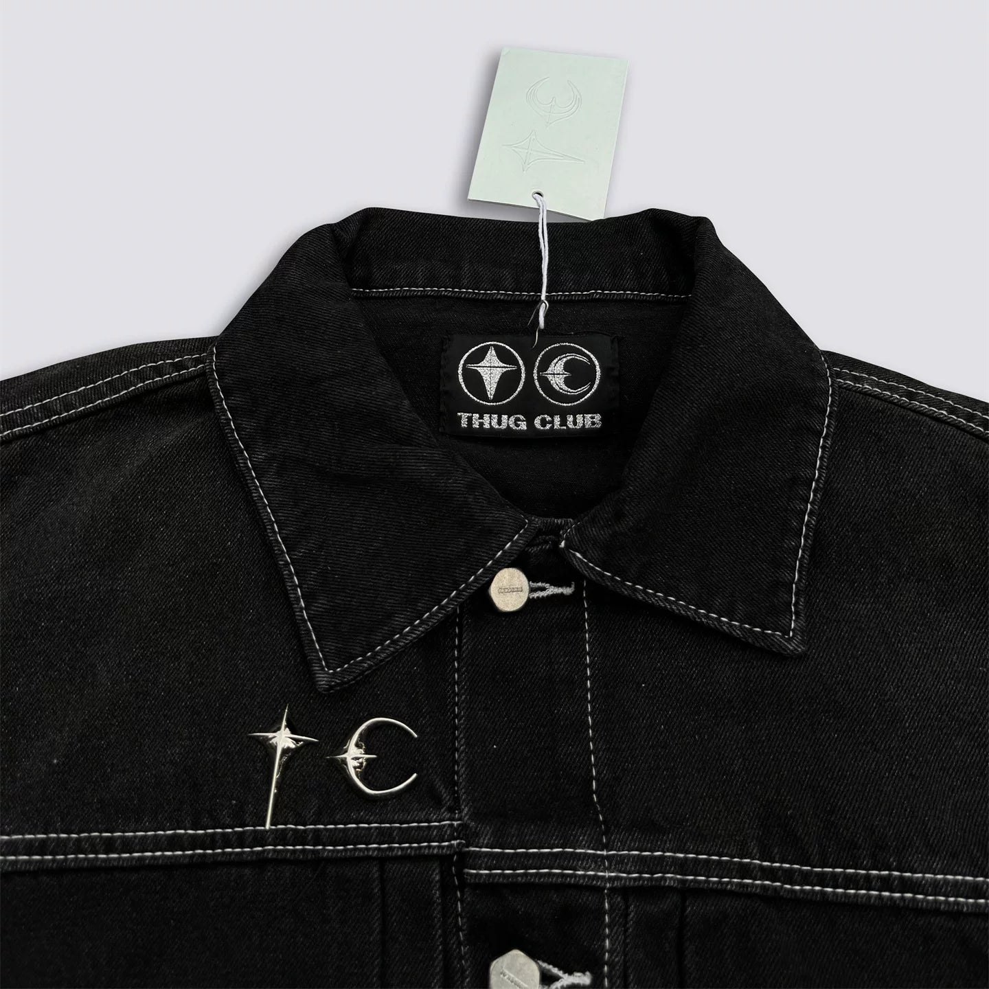 Thug Club Tassel Embroidered Denim Fashion Set