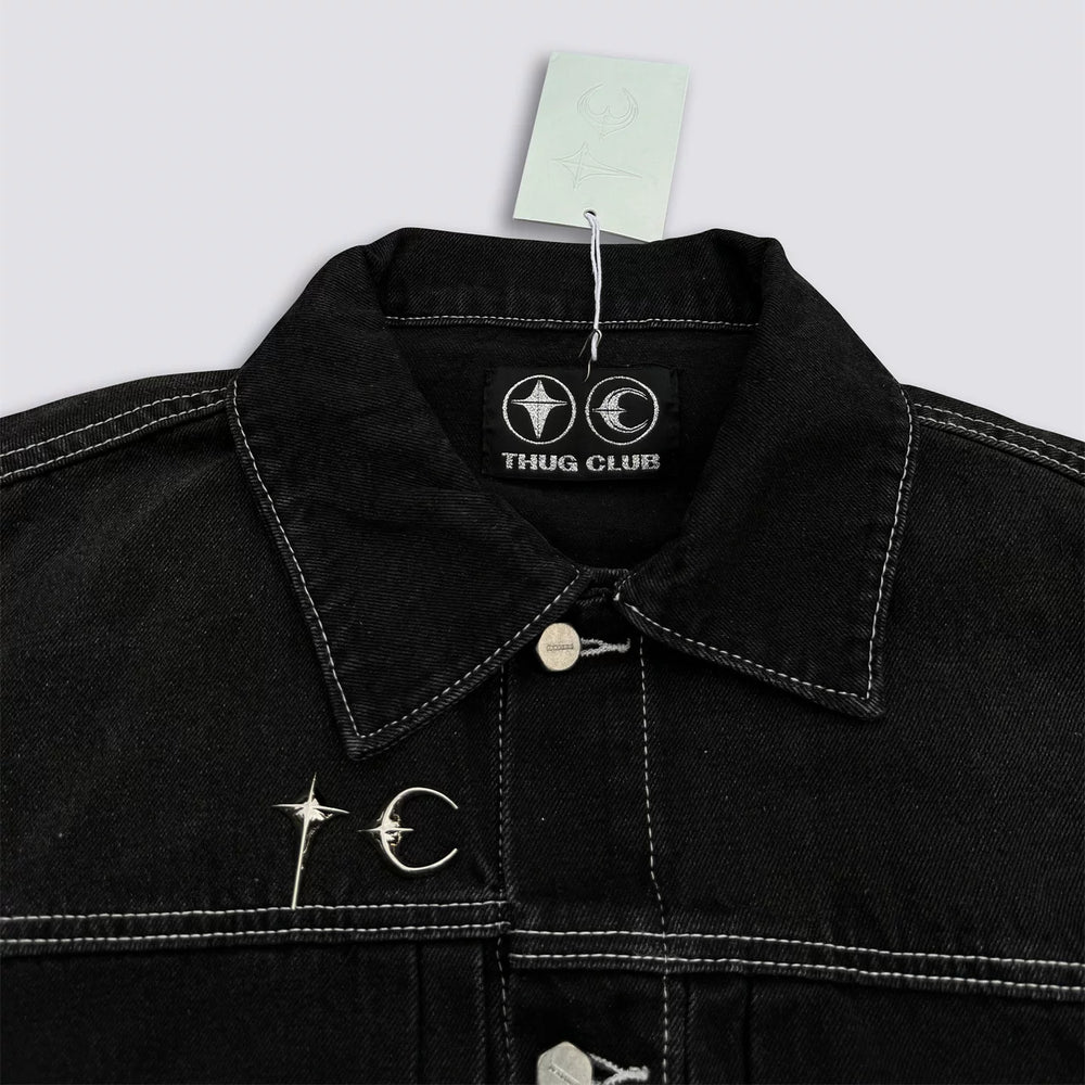 Thug Club Tassel Embroidered Denim Fashion Set