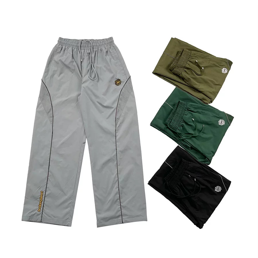 Broken Planet Embroidered Logo Pants Wide-leg Pants