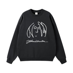 The Beatles rock band American street Nirvana black gray white pure cotton hooded round neck sweatshirt (3)