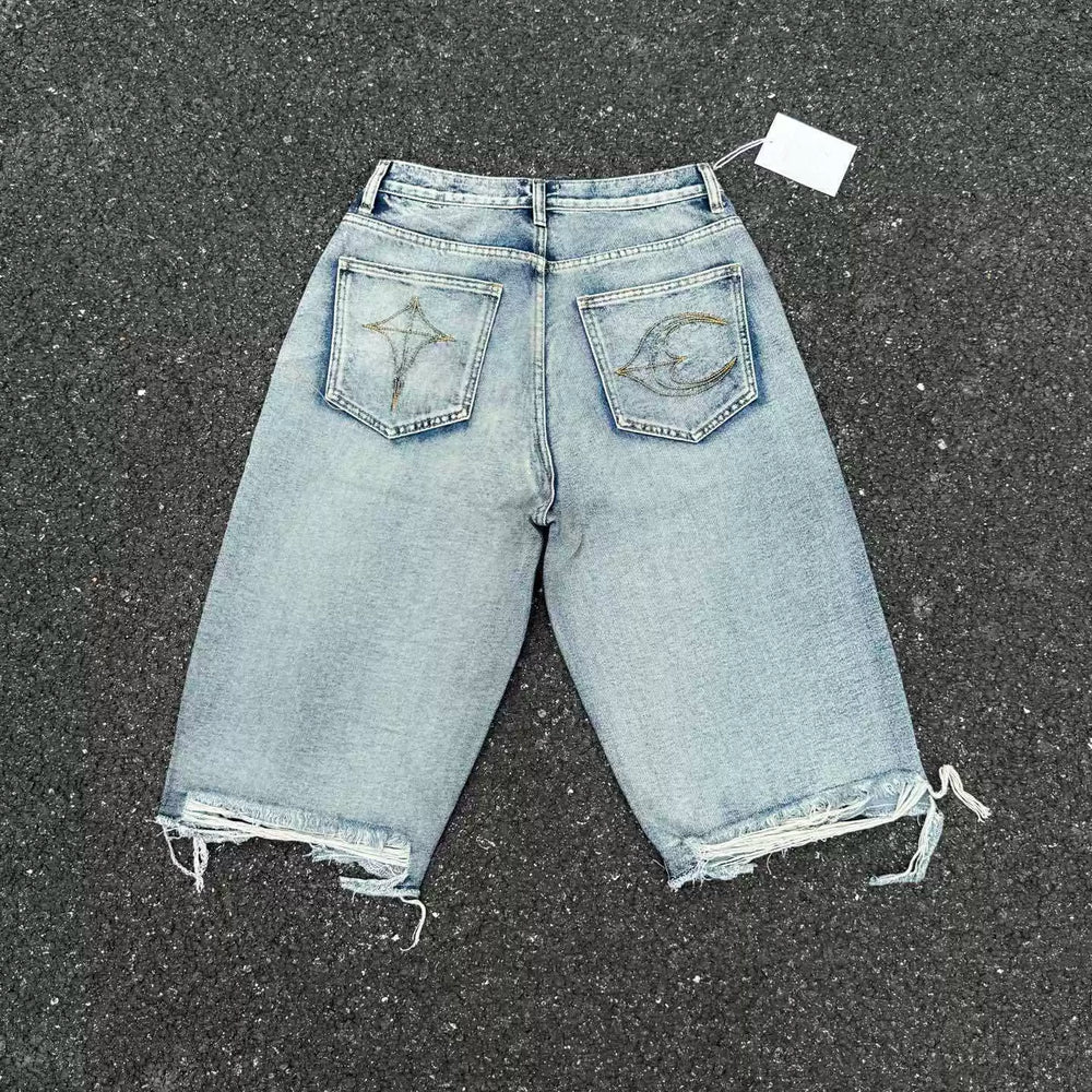 Thug Club ripped mid-thigh loose jeans
