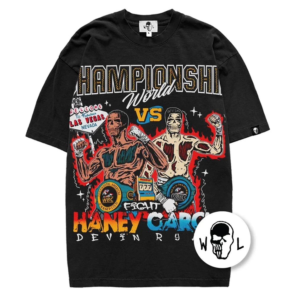 Warren Lotas Haney vs. Garcia Championship T-Shirt - Black