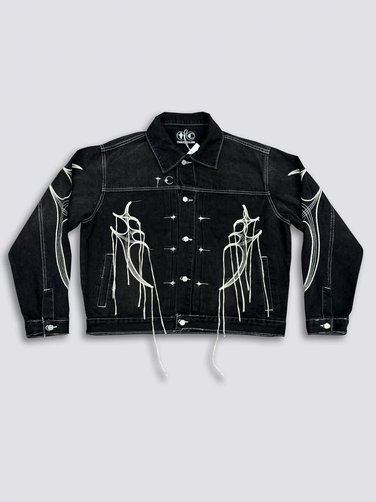 Thug Club Tassel Embroidered Denim Fashion Set