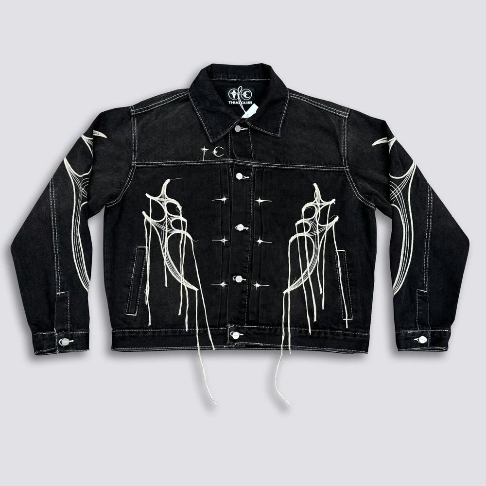 Thug Club Tassel Embroidered Denim Fashion Set