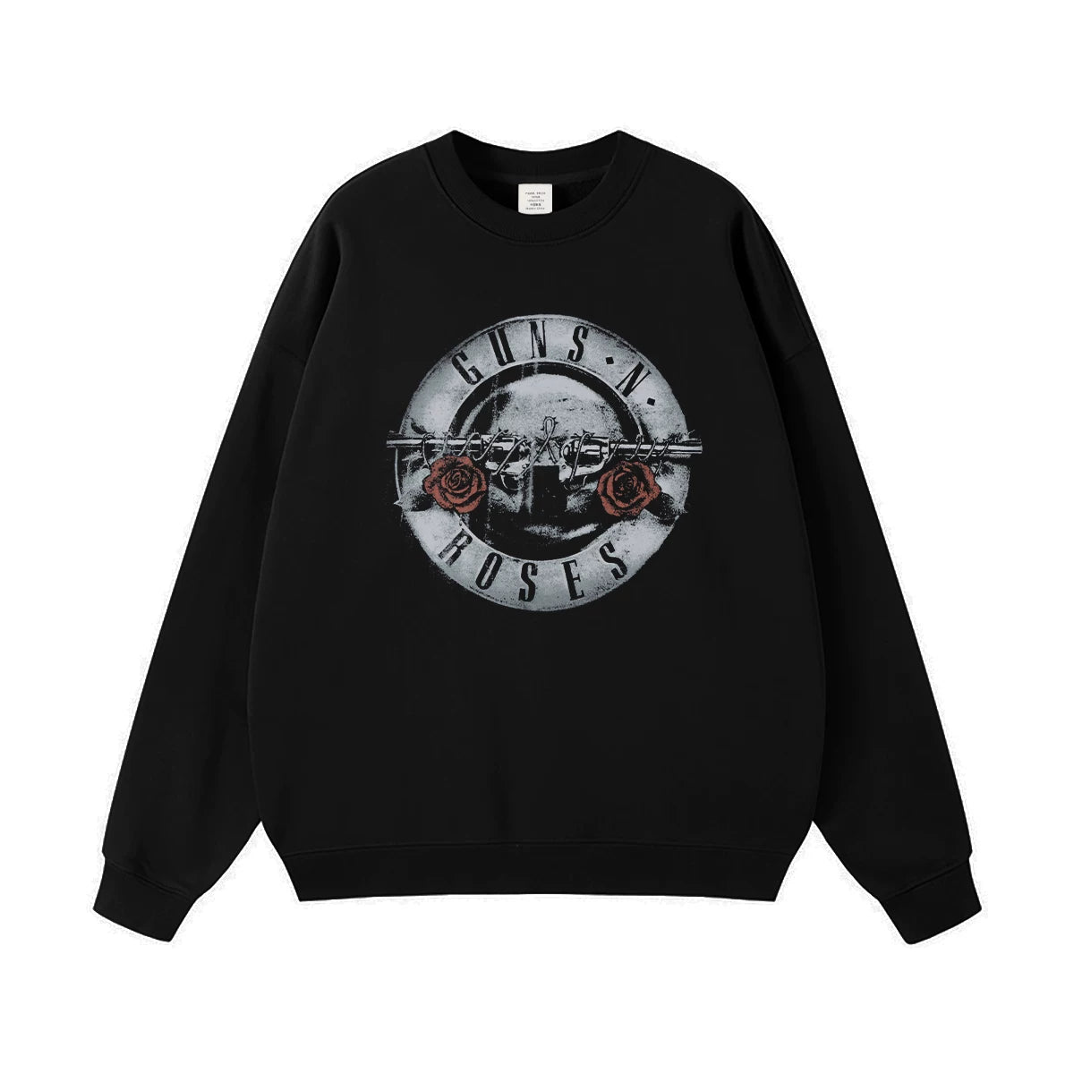 Guns n Roses Rock Band American Street Men's and Women's Black Grey White Cotton Hooded Round Neck Hoodie (1)