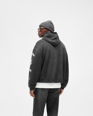 Represent Legacy Crest Hoodie - Stained Black