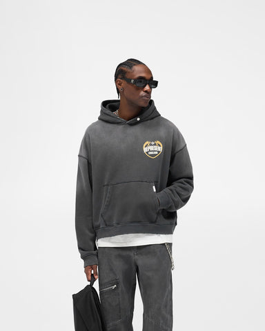 Represent Angel Border Hoodie - Stained Black